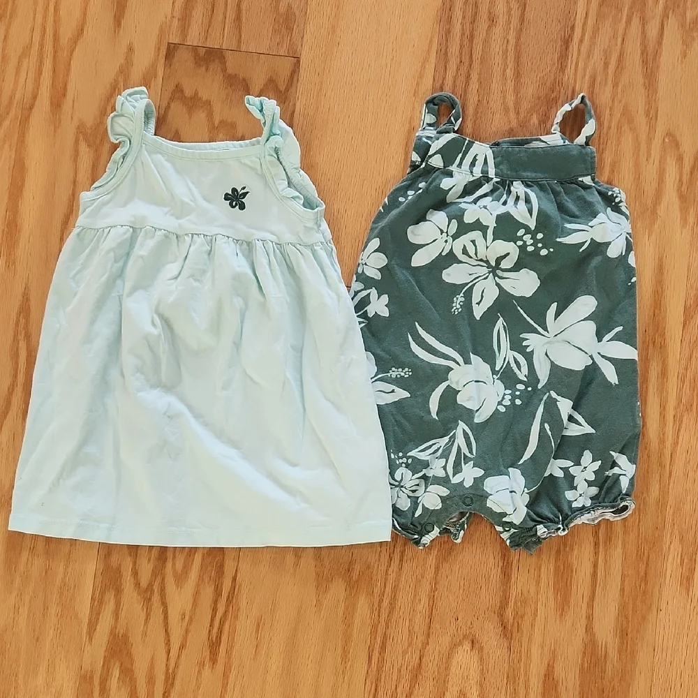 Carter's Baby Romper And Dress Green 24 Months
